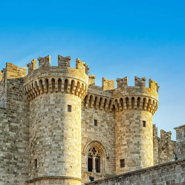 Puerta Entrada Palacio Del Gran Maestro Los Rodos Región Del — Foto de Stock