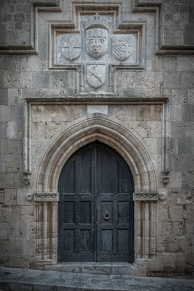 Street Knights One Highlights Medieval Old Town Rhodes — Stock Photo, Image