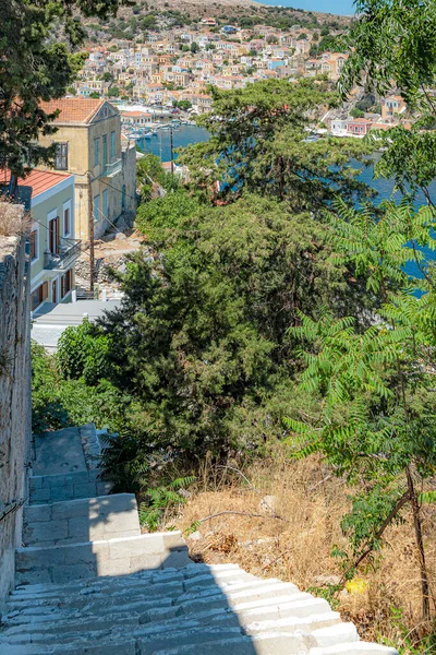 Symi Greece Temmuz 2021 Symi Bir Yunan Adasıdır Dodecanese Ada — Stok fotoğraf