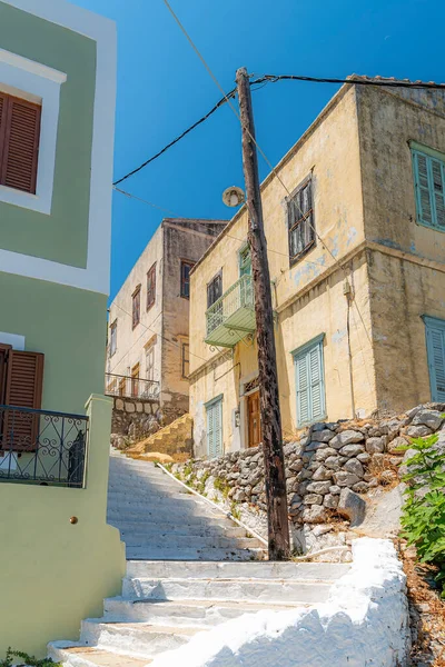 Symi Griekenland Juli 2021 Symi Een Grieks Eiland Maakt Deel — Stockfoto