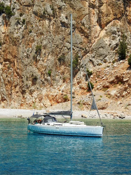 Symi Greece July 2021 Saint George Bay Very Popular Stop — Stock Photo, Image