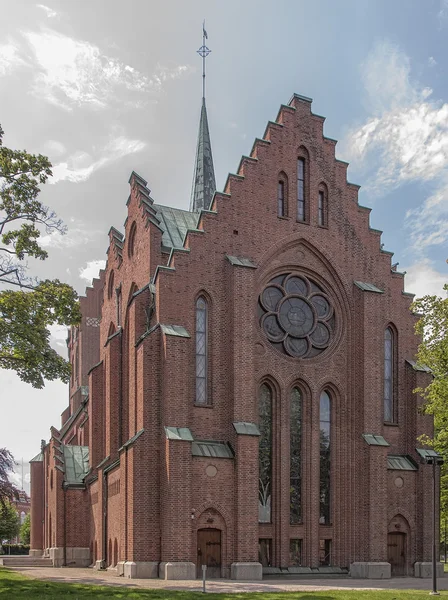 Hassleholm kyrka zadní — Stock fotografie