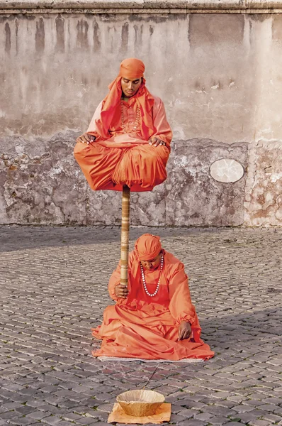 Indian Fakir Street Performers — Stock Photo, Image