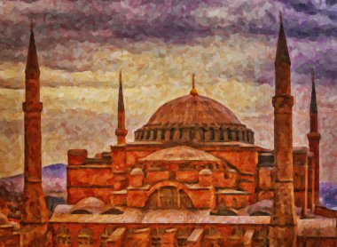Ayasofya'nın dijital boyama