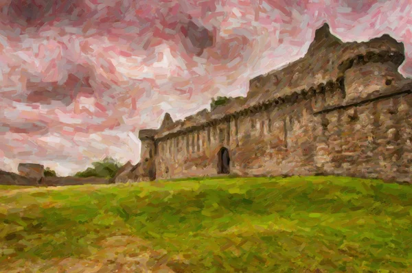 Craigmillar Castle Digital Painting — Stock Photo, Image