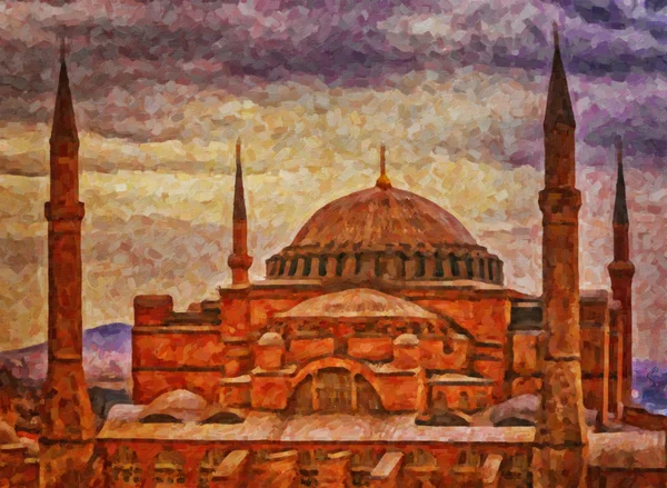 Dipinto digitale di Hagia Sophia — Foto Stock