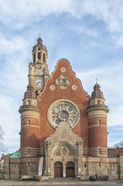Sankt Johannes Kyrka Front Facade — Stock Photo, Image