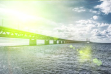 Arka plan bulanıklık Oresundsbron deniz manzarası