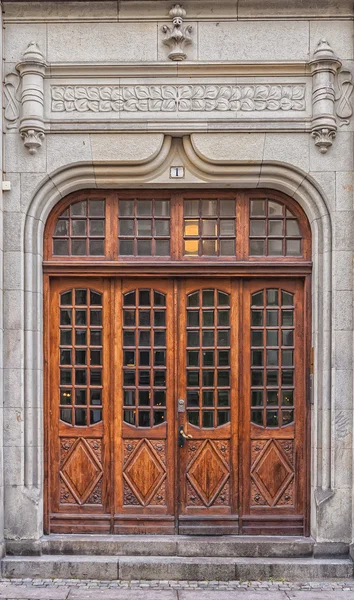 Portas de madeira em Malmo — Fotografia de Stock