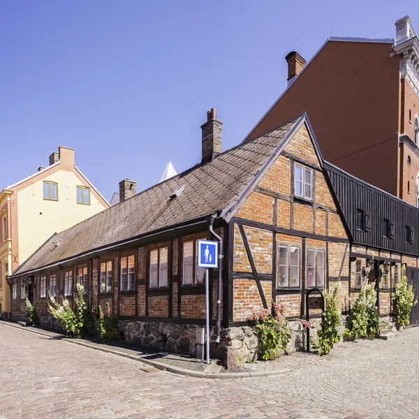 Ystad Corner House — Stock Photo, Image