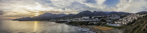Makrygialos Sunset Panorama — Stock Photo, Image