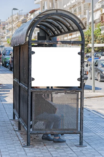 バス停のクレタ島 — ストック写真