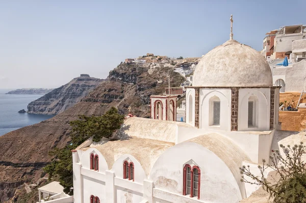 Fira kerk op het eiland Santorini — Stockfoto