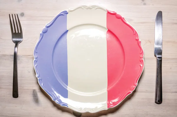 Dinner plate France — Stock Photo, Image