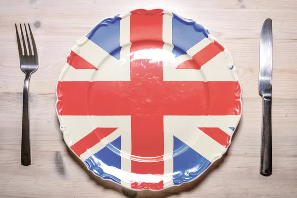 Dinner plate United Kingdom — Stock Photo, Image