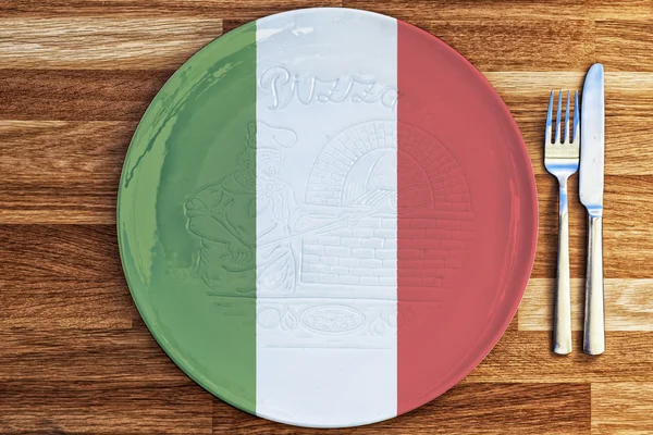 Koncepcja płyty włoska Pizza — Zdjęcie stockowe