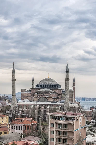 Hagia sophia erhöhter blick — Stockfoto