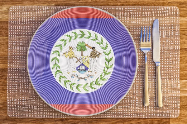 Obiad płyta do Belize — Zdjęcie stockowe