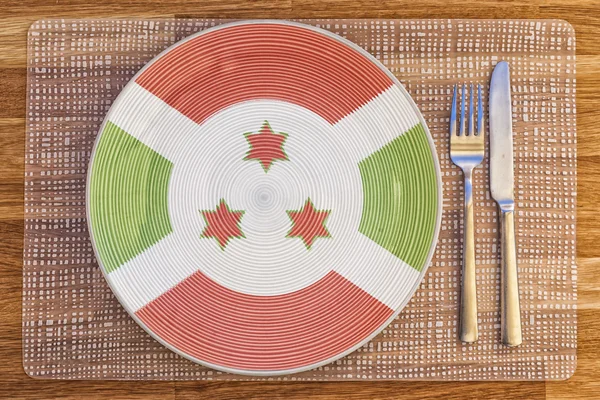 Dinner plate for Burundi — Stock Photo, Image