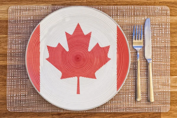 Prato de jantar para o Canadá — Fotografia de Stock