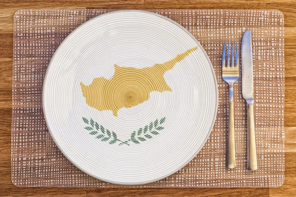Plato de cena para Chipre — Foto de Stock