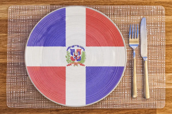 Dinner plate for Dominican Republic — Stock Photo, Image