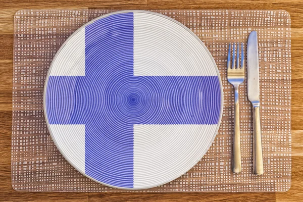 Prato de jantar para a Finlândia — Fotografia de Stock