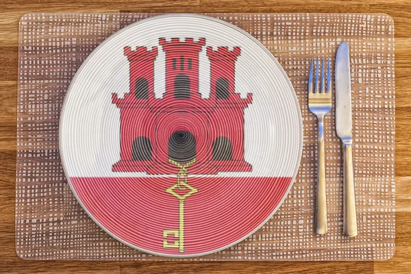 Gibraltar için yemek tabağı — Stok fotoğraf