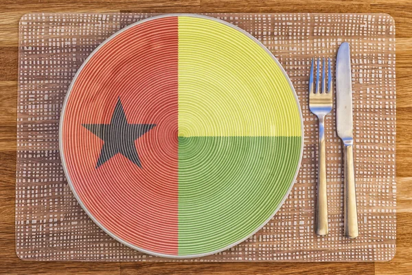 Middagsplate for Guinea Bissau – stockfoto