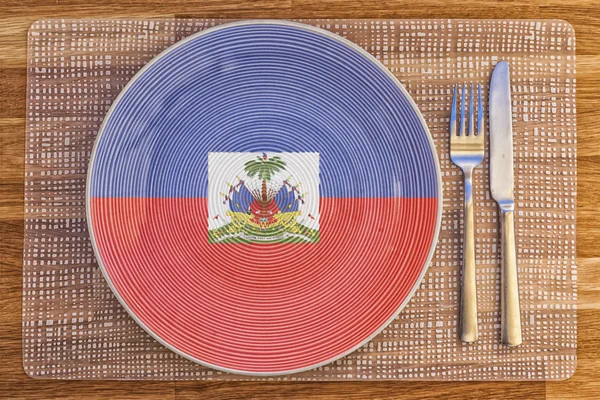 Dinner plate for Haiti — Stock Photo, Image