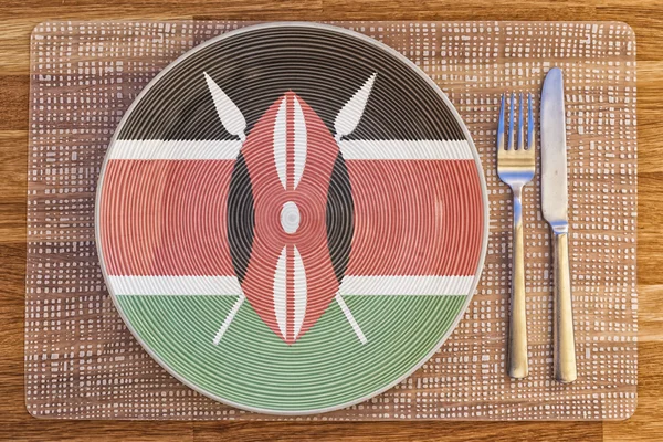 Dinner plate for Kenya — Stock Photo, Image