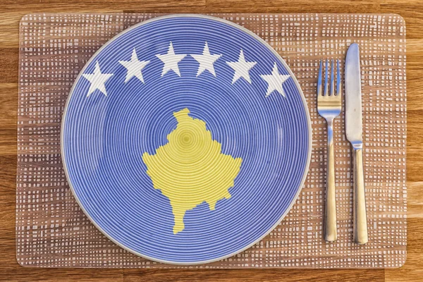 Płyta obiad dla Kosowa — Zdjęcie stockowe