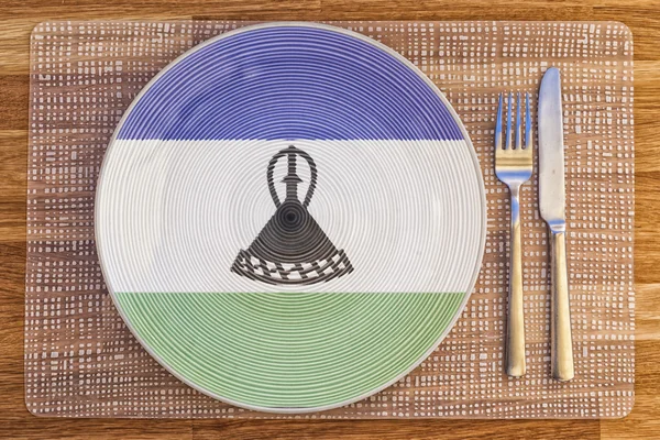 Cena plato para Lesotho — Foto de Stock