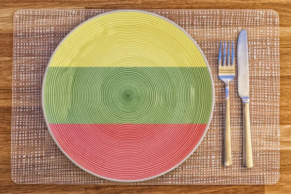 Dinner plate for Lithuania — Stock Photo, Image