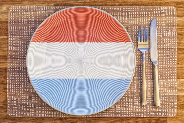 Płyta obiad dla Luksemburga — Zdjęcie stockowe