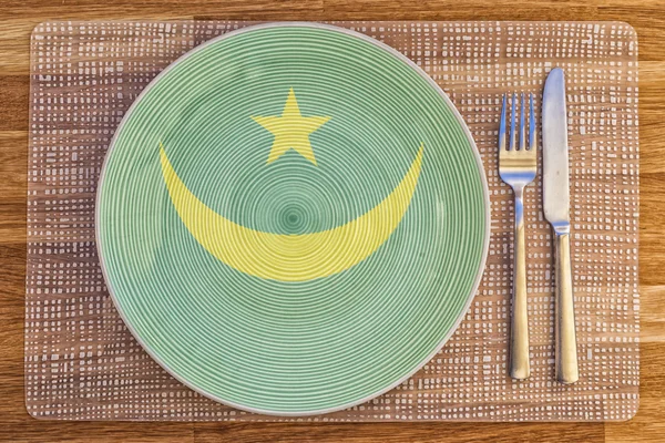 Dinner plate for Mauritania — Stock Photo, Image