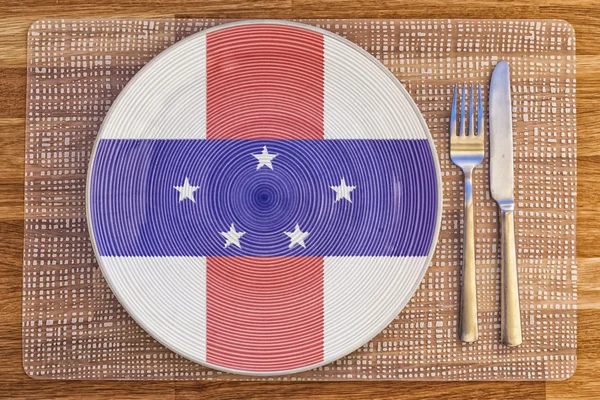Dinner plate for Netherlands Antilles — Stock Photo, Image