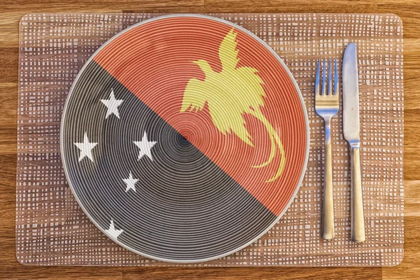 Placă de cină pentru Papua Noua Guinee — Fotografie, imagine de stoc