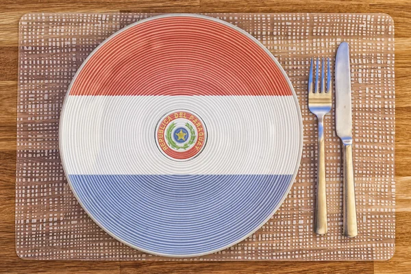 Diner plaat voor Paraguay — Stockfoto