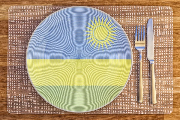 Dinner plate for Rwanda — Stock Photo, Image