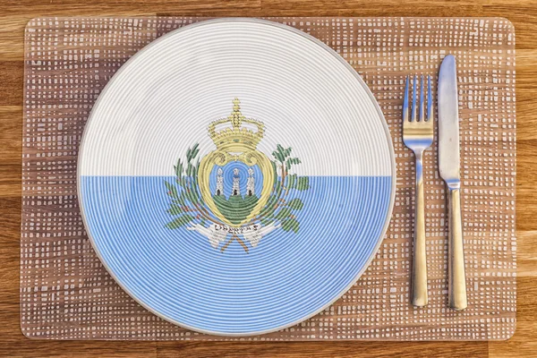 Plato de cena para San Marino — Foto de Stock