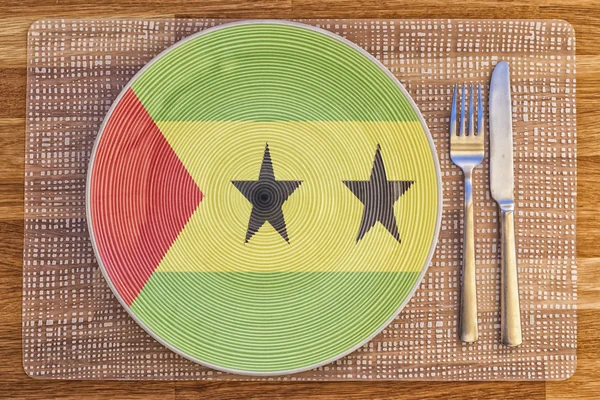 Prato de jantar para São Tomé e Príncipe — Fotografia de Stock