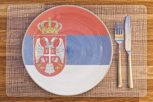 Dinner plate for Serbia — Stock Photo, Image