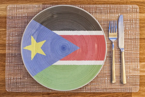 Plato de cena para Sudán del Sur — Foto de Stock