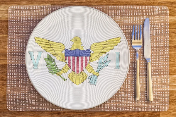 Dinner plate for the Virgin Islands — Stock Photo, Image