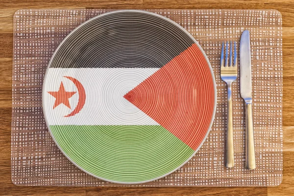 Placa de jantar para o Saara Ocidental — Fotografia de Stock