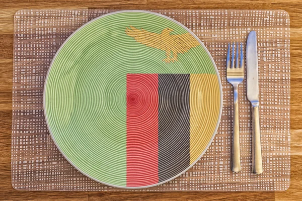 Plato de cena para Zambia — Foto de Stock