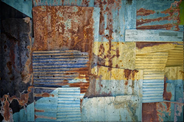 Corrugated Iron Bahamas Flag — 图库照片