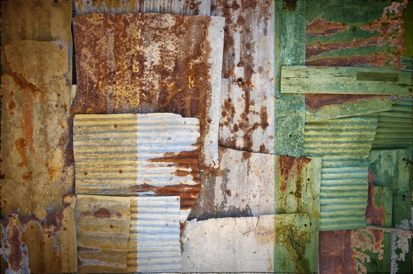 Corrugated Iron Ivory Coast Flag — Stok fotoğraf