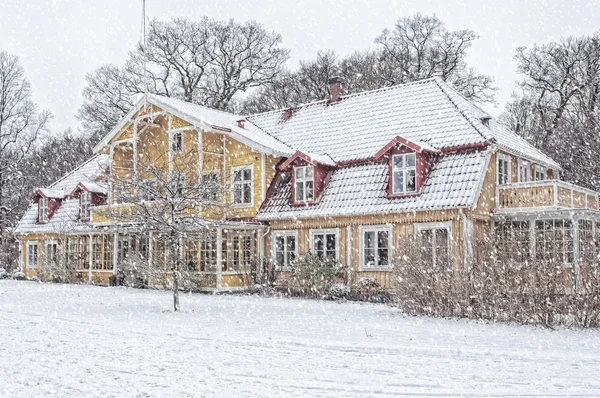 Ramlosa brunnspark im Winter — Stockfoto